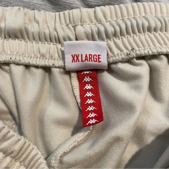 Kappa vintage taupe cream shiny basketball shorts sz xxl​ - Picture 2 of 2